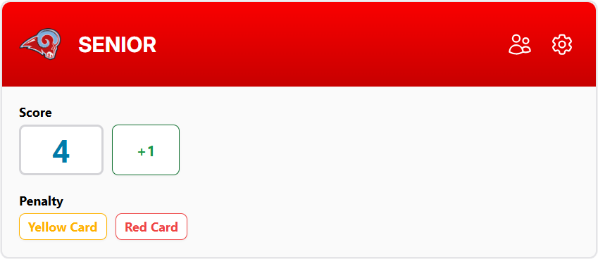 Soccer Scoreboard Controls - Team Configuration